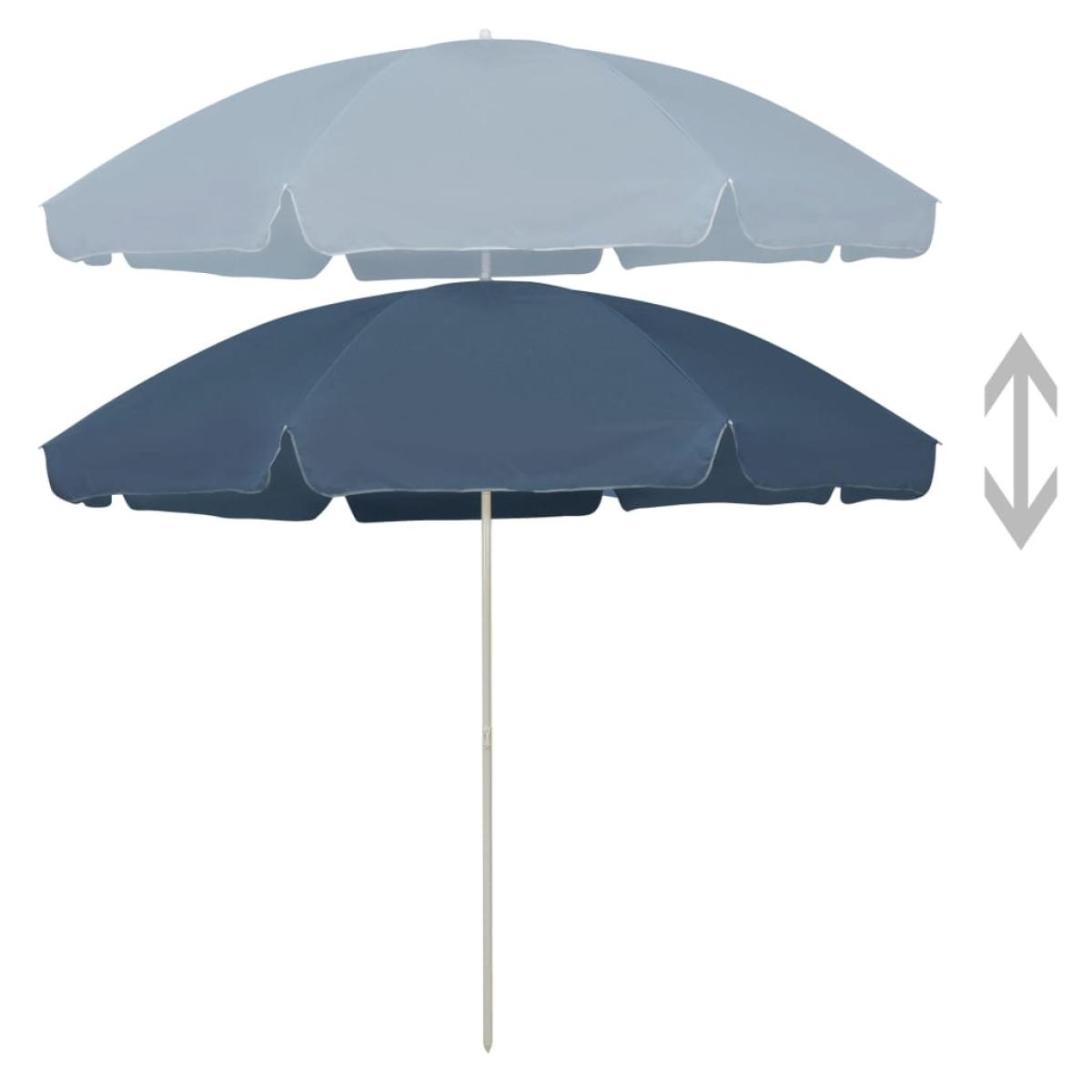 Sombrilla de playa azul 300 cm