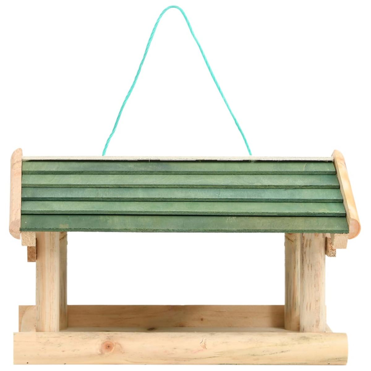 Comedero para pájaros madera maciza 35x29,5x21 cm