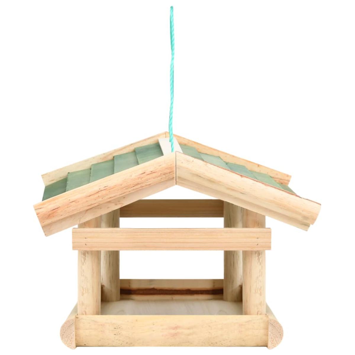 Comedero para pájaros madera maciza 35x29,5x21 cm