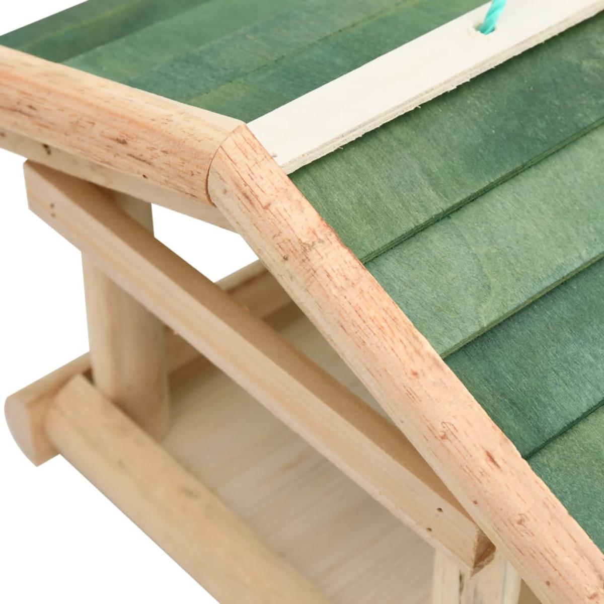 Comedero para pájaros madera maciza 35x29,5x21 cm