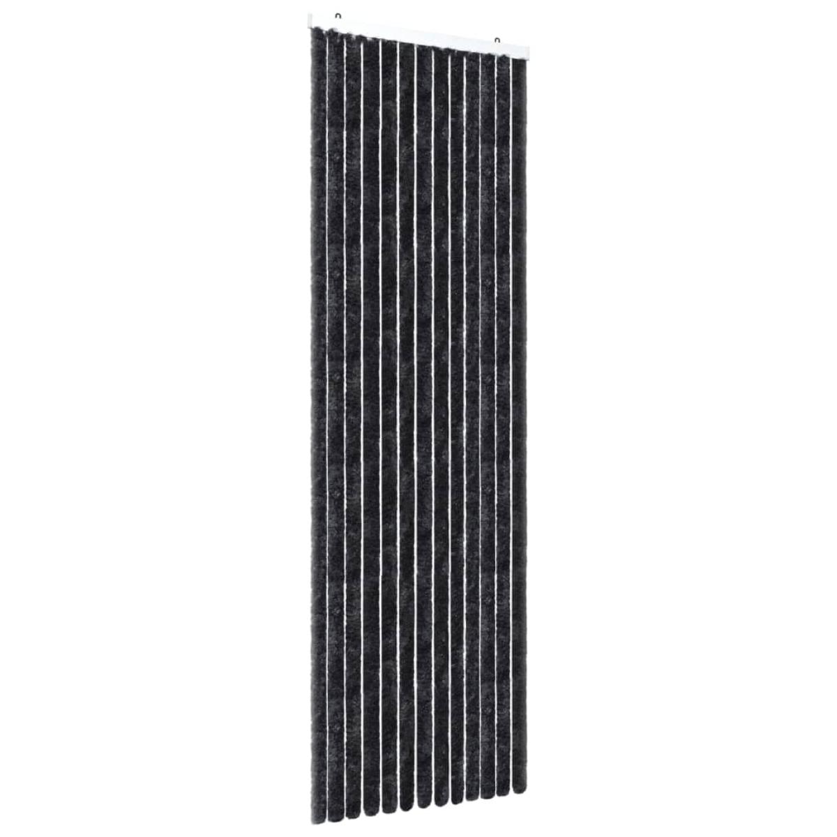 Cortina mosquitera gris antracita chenilla 56x200 cm