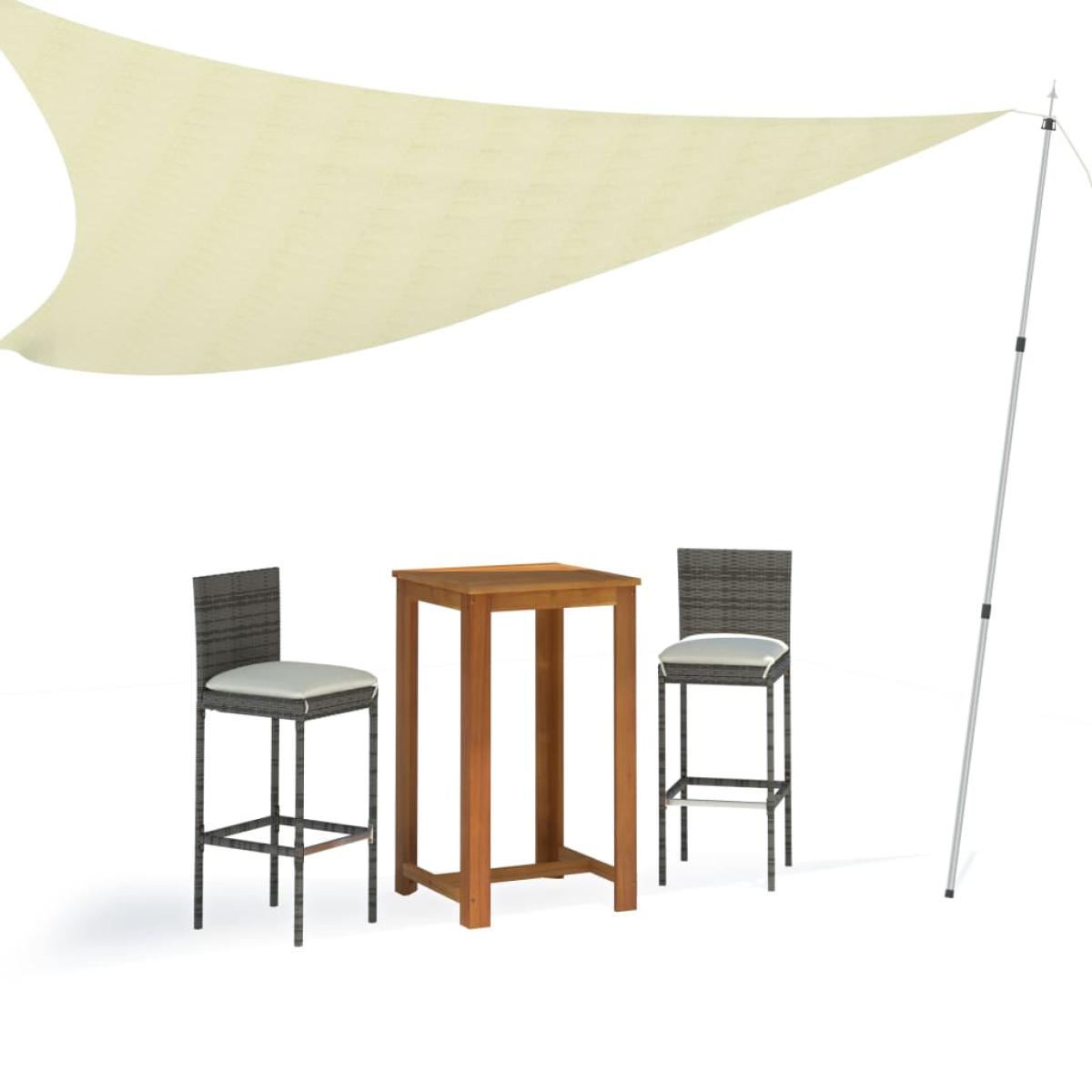 Postes telescópicos de toldo 2 uds acero galvanizado 102-260 cm