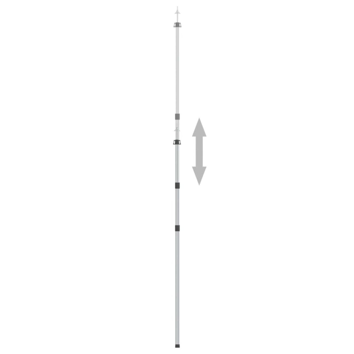 Postes telescópicos de toldo 2 uds acero galvanizado 102-260 cm