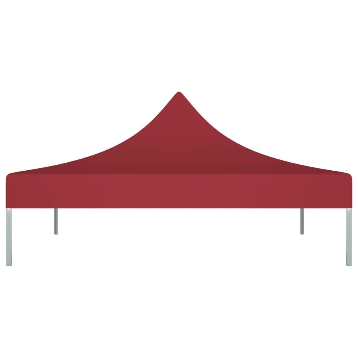 Techo de carpa para celebraciones burdeos 3x3 m 270 g/m²