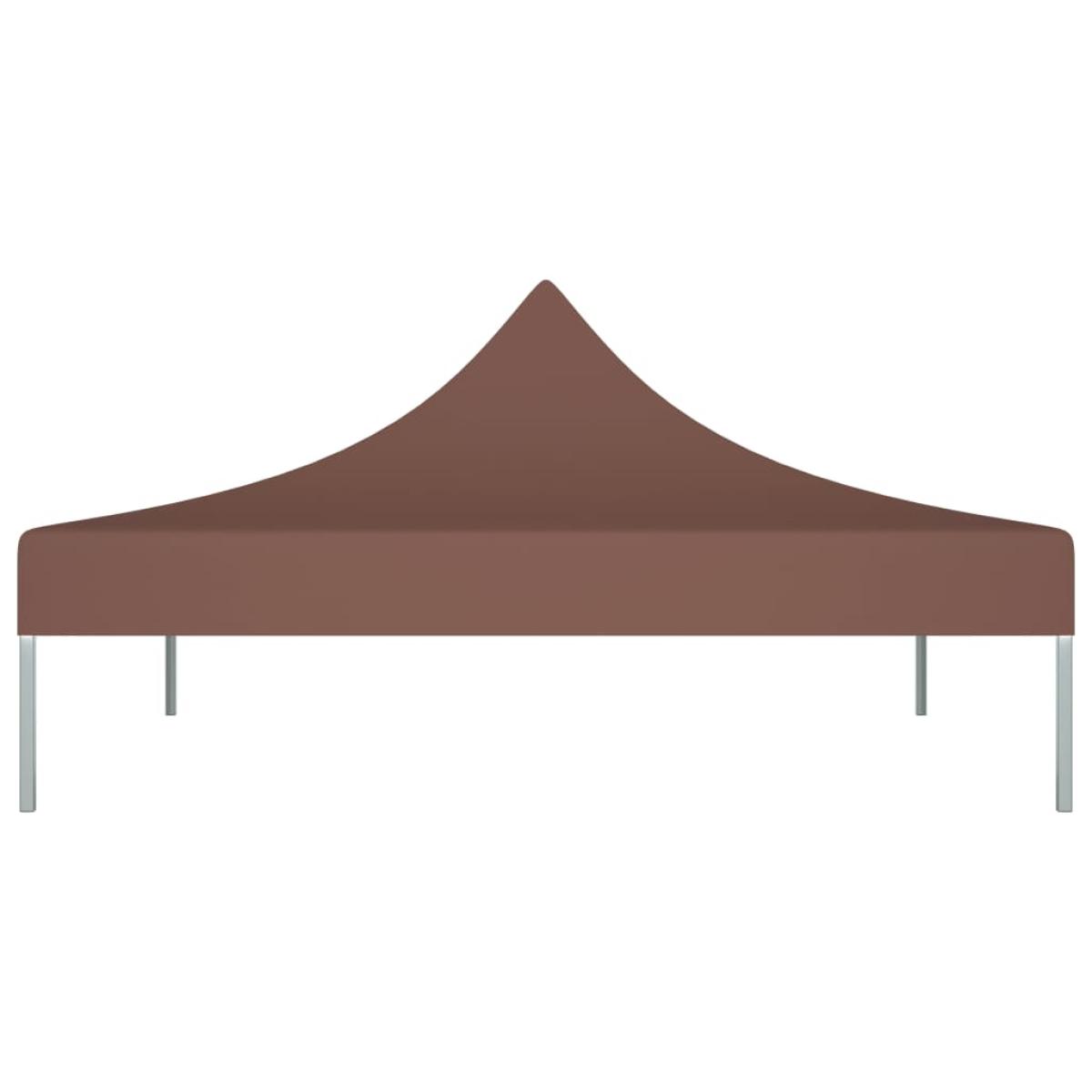 Techo de carpa para celebraciones marrón 3x3 m 270 g/m²