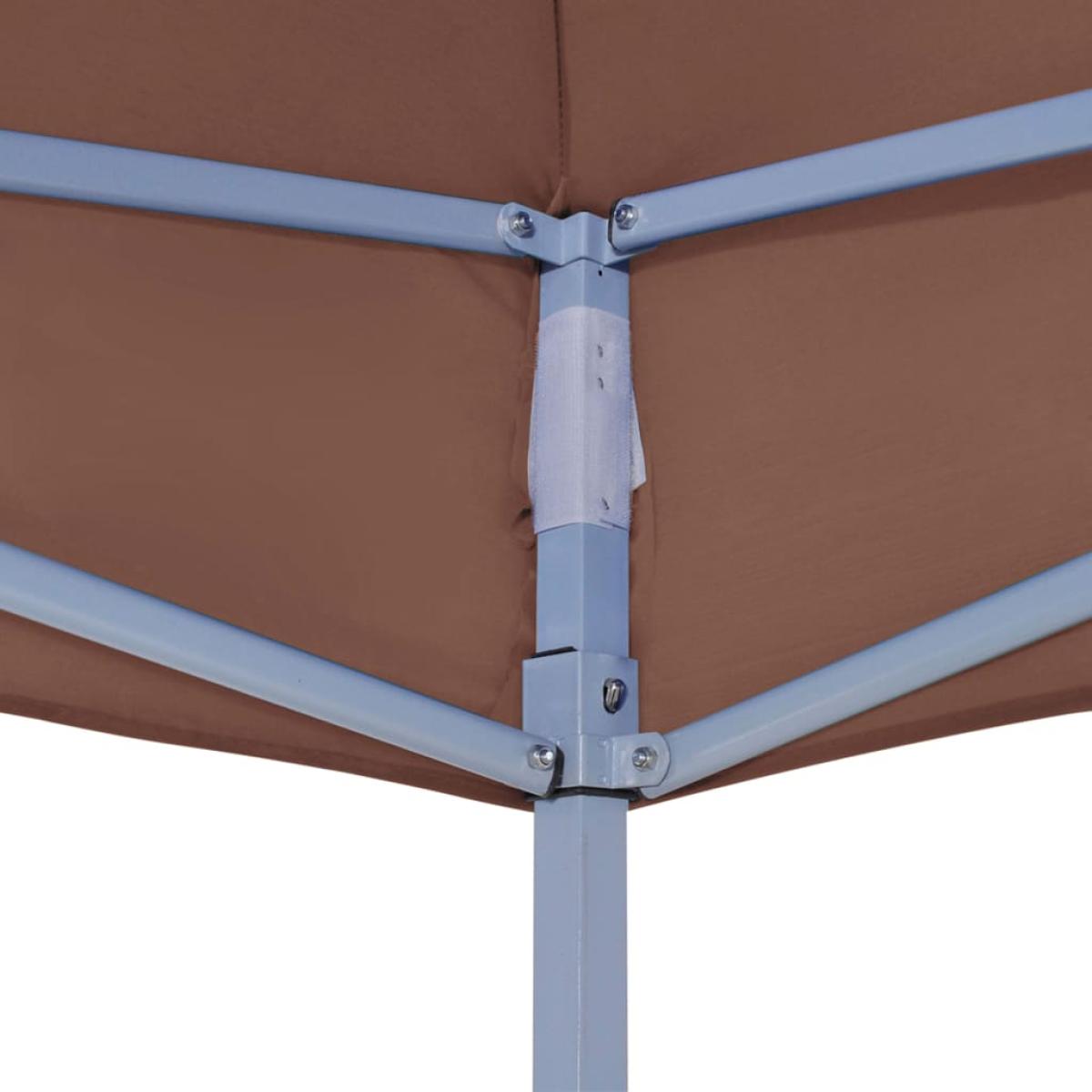 Techo de carpa para celebraciones marrón 3x3 m 270 g/m²