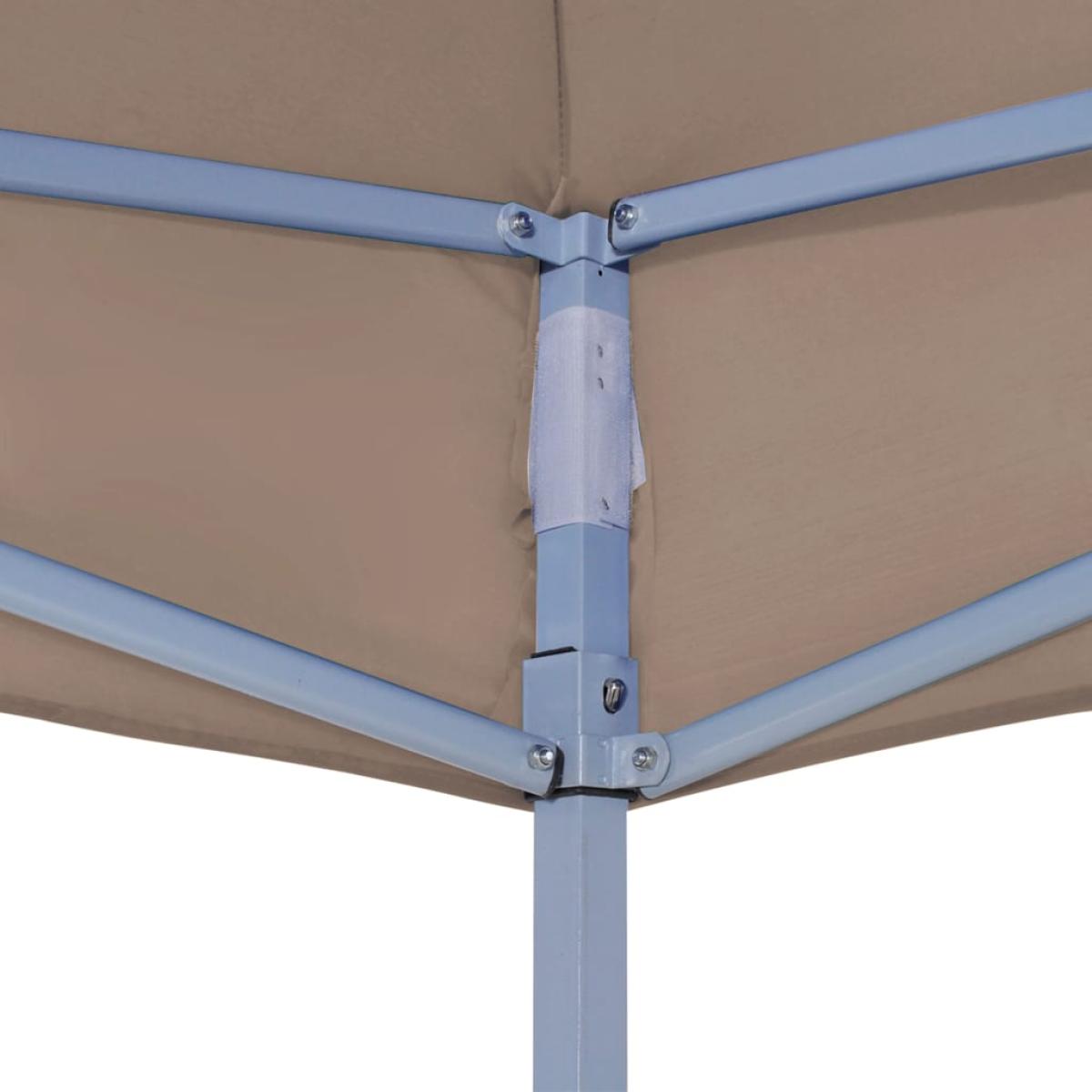 Techo de carpa para celebraciones gris taupé 2x2 m 270 g/m²