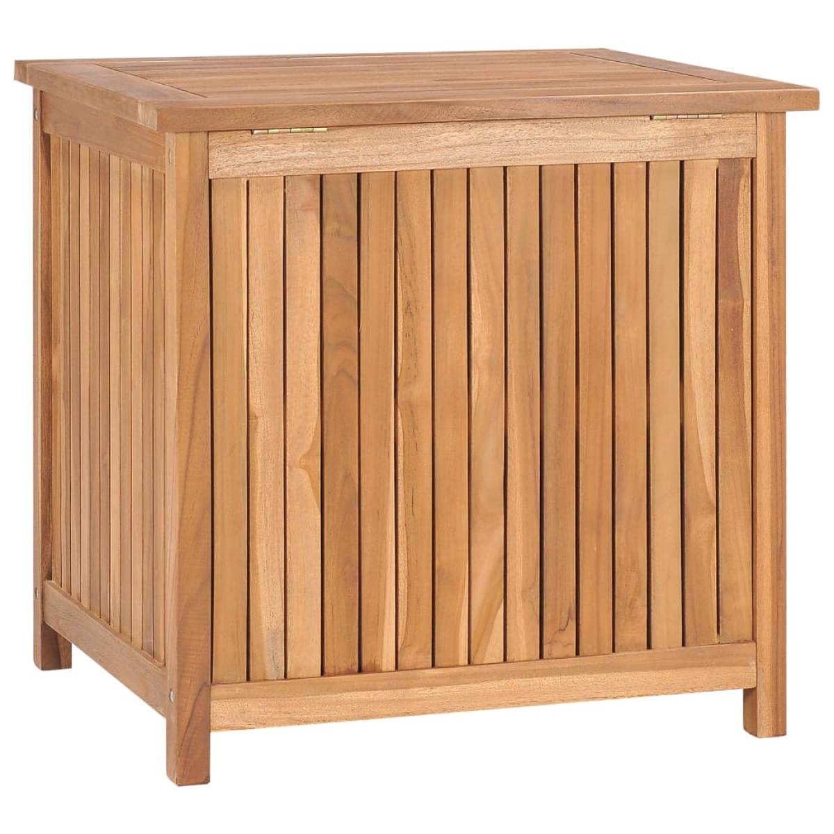 Caja de almacenaje de jardín 60x50x58 cm madera maciza de teca