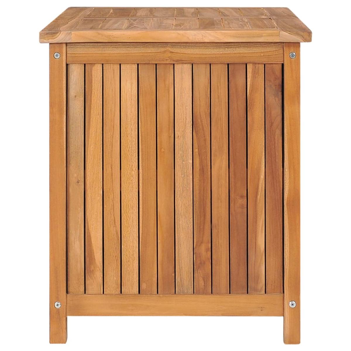 Caja de almacenaje de jardín 90x50x58 cm madera maciza de teca