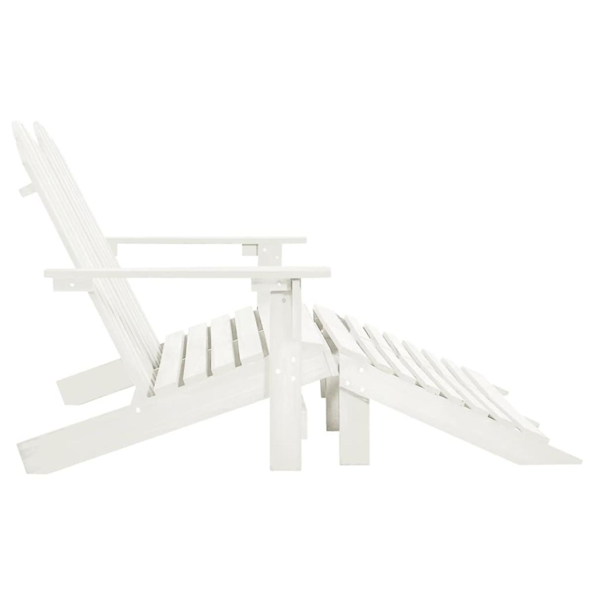 Otomana Adirondack de jardín 2 plazas madera de abeto blanco