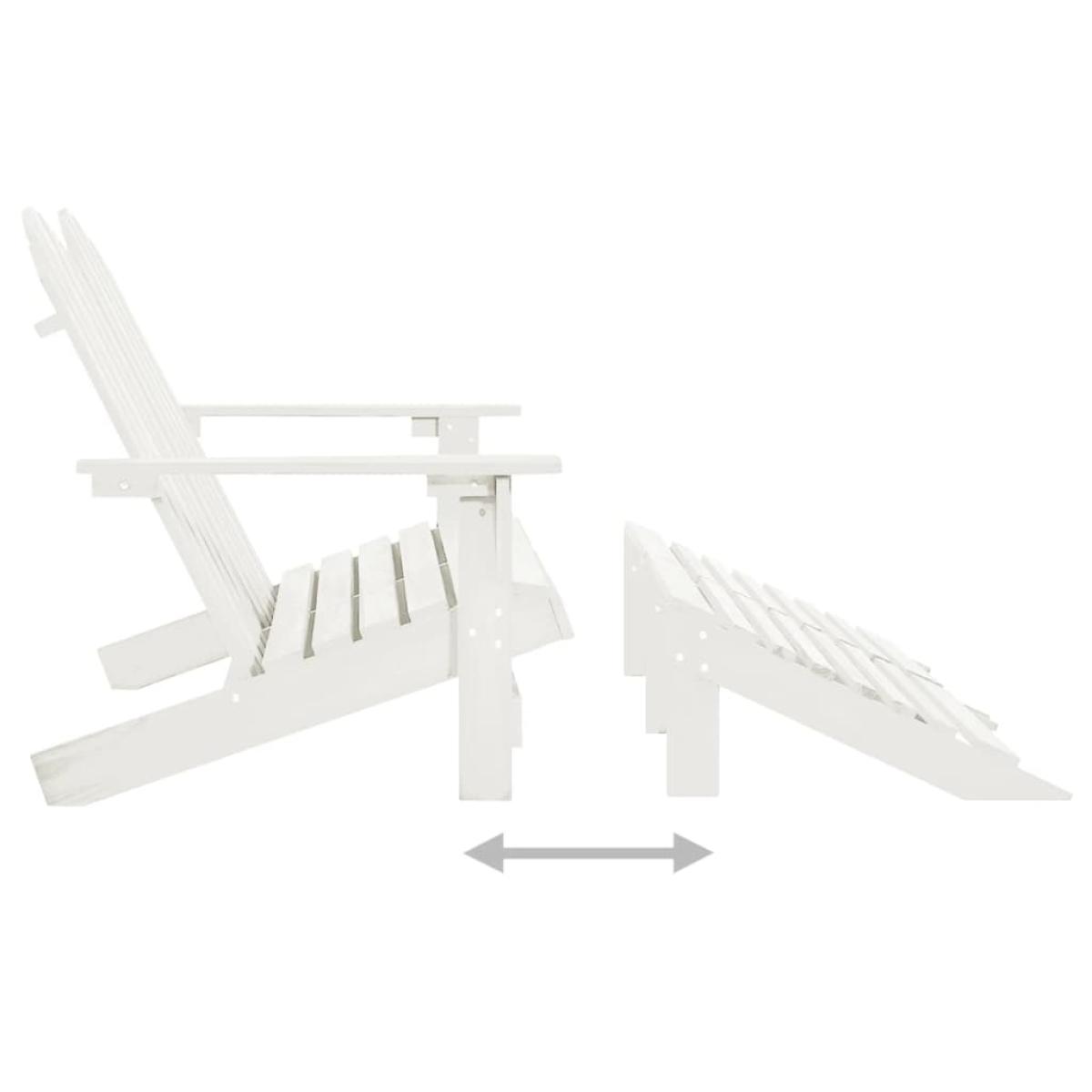 Otomana Adirondack de jardín 2 plazas madera de abeto blanco