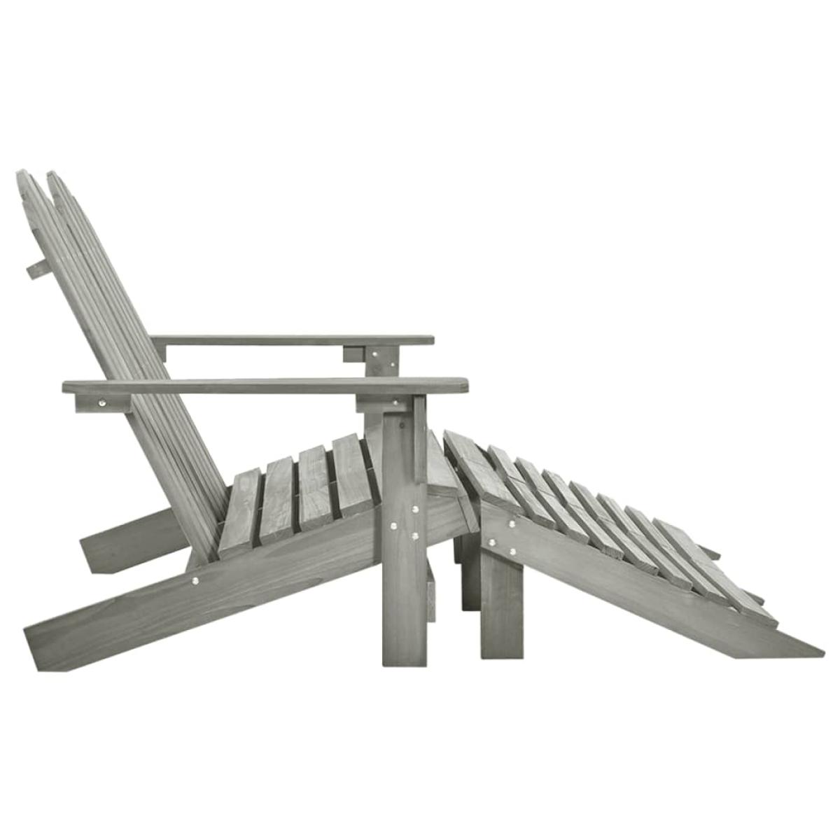 Otomana Adirondack de jardín 2 plazas madera de abeto gris