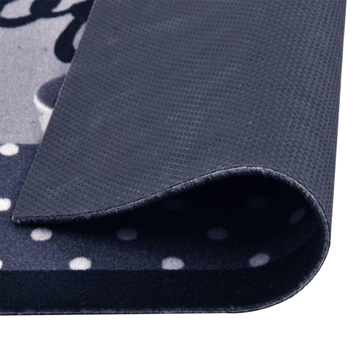 Alfombra de cocina lavable Coffee azul 60x180 cm