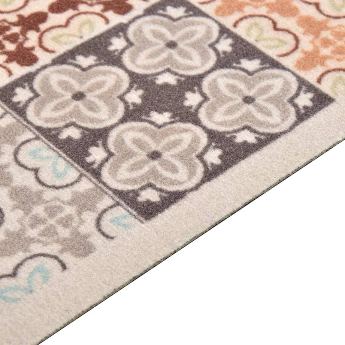 Alfombra de cocina lavable mosaico de colores 60x300 cm