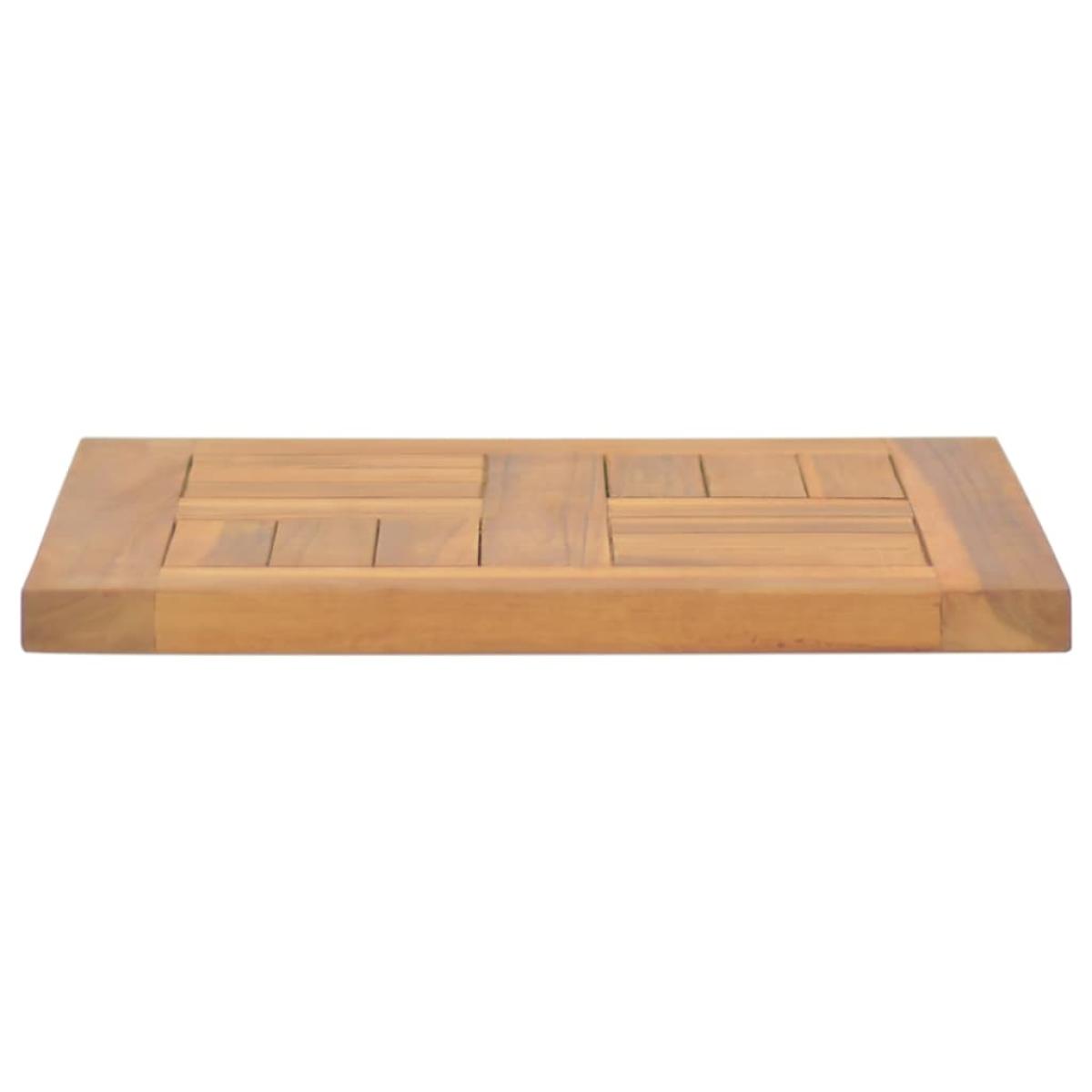 Tablero de mesa cuadrado madera maciza de teca 40x40x2,5 cm