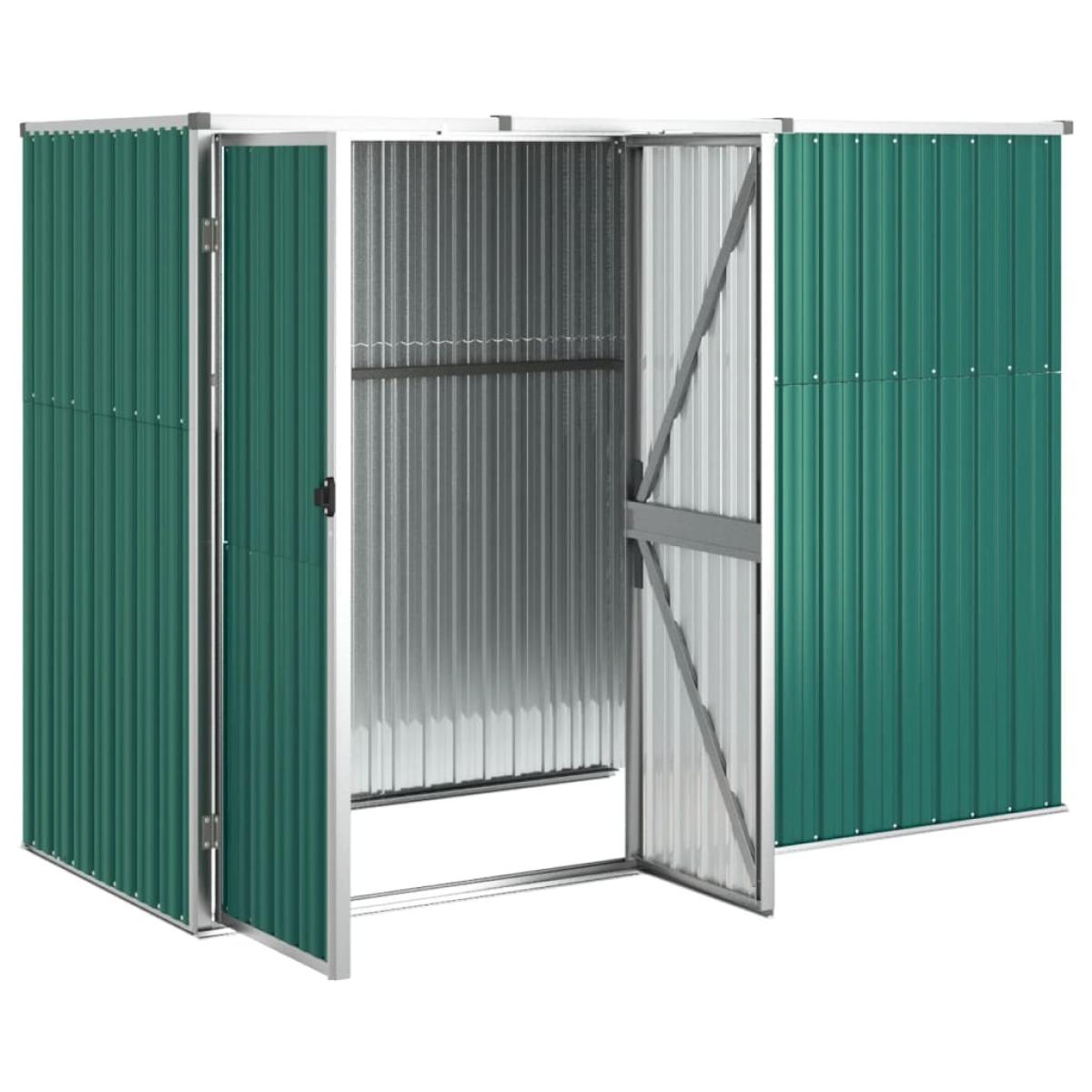 Cobertizo herramientas jardín acero galvanizado 225x89x161