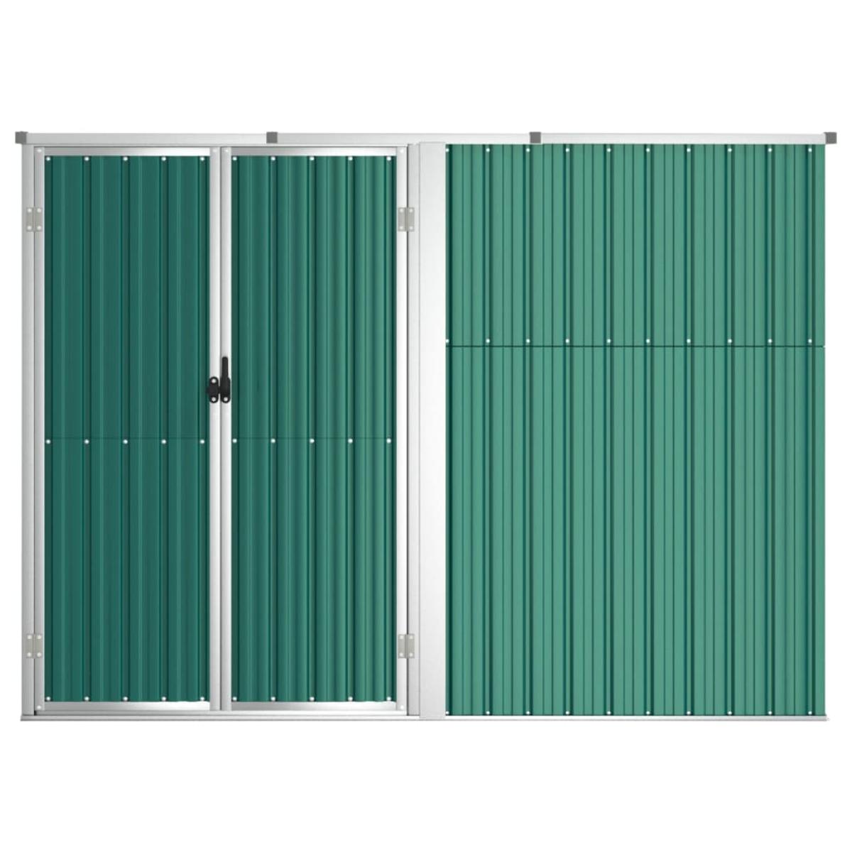 Cobertizo herramientas jardín acero galvanizado 225x89x161