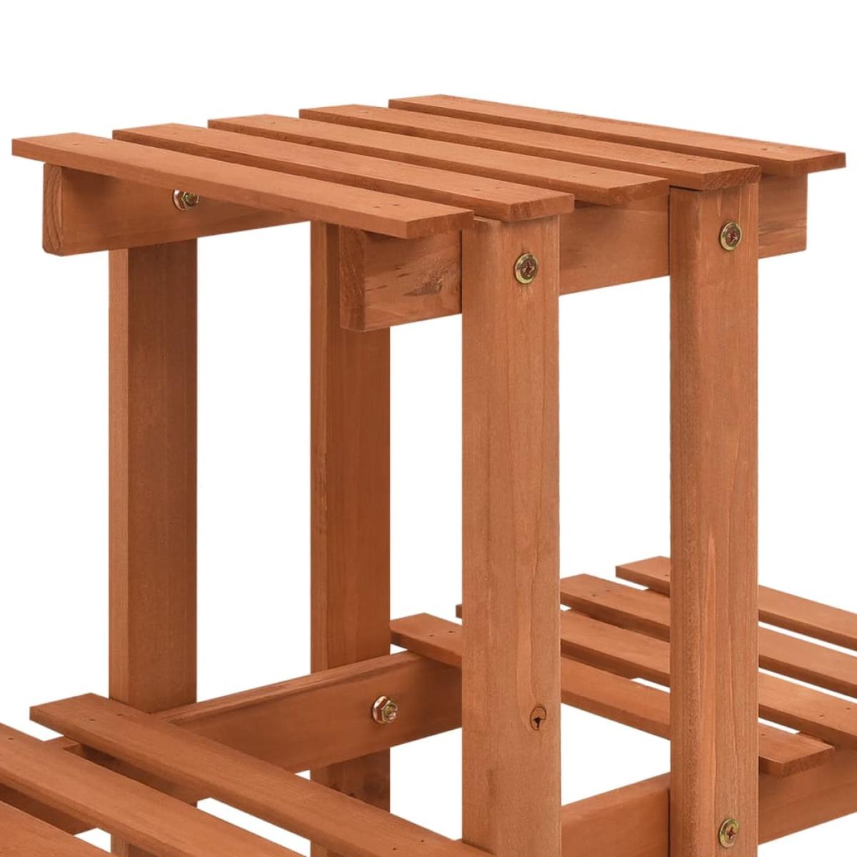 Soporte para plantas de madera maciza de abeto 83x25x132 cm