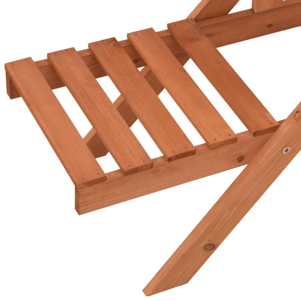 Soporte para plantas de madera maciza de abeto 83x25x132 cm