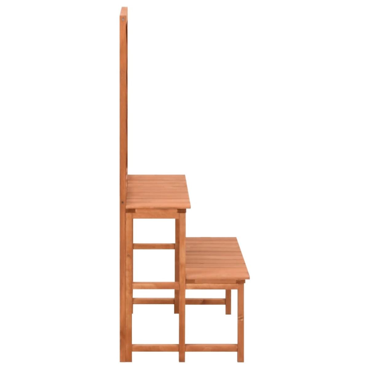 Soporte de plantas y enrejado madera de abeto 70x42x115 cm
