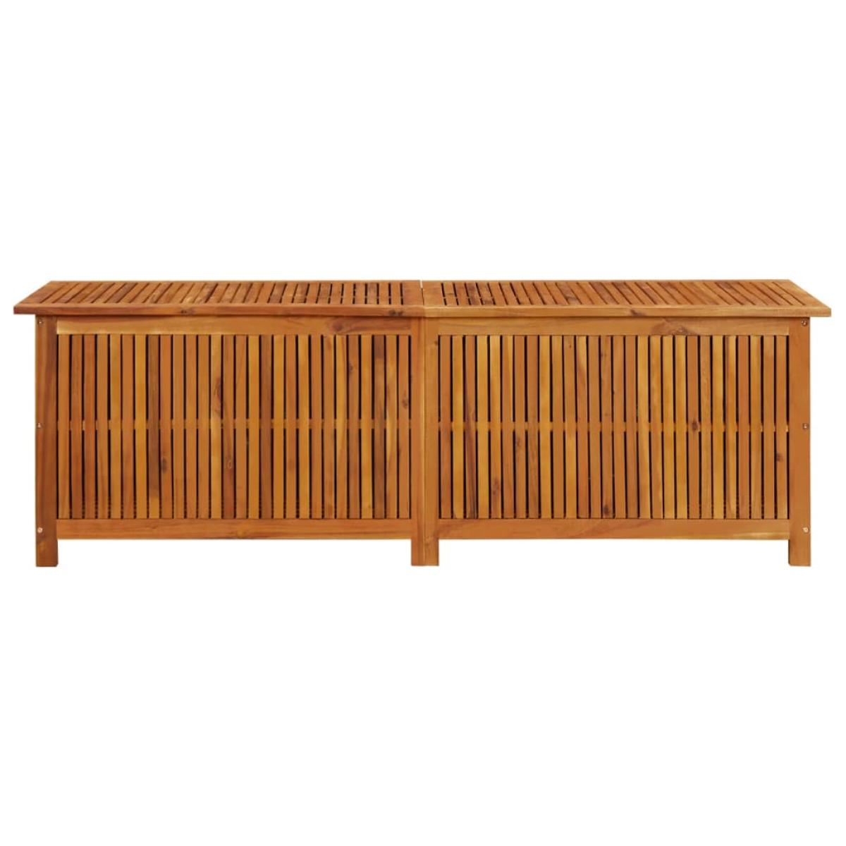 Caja de almacenaje de jardín madera maciza acacia 175x50x58 cm