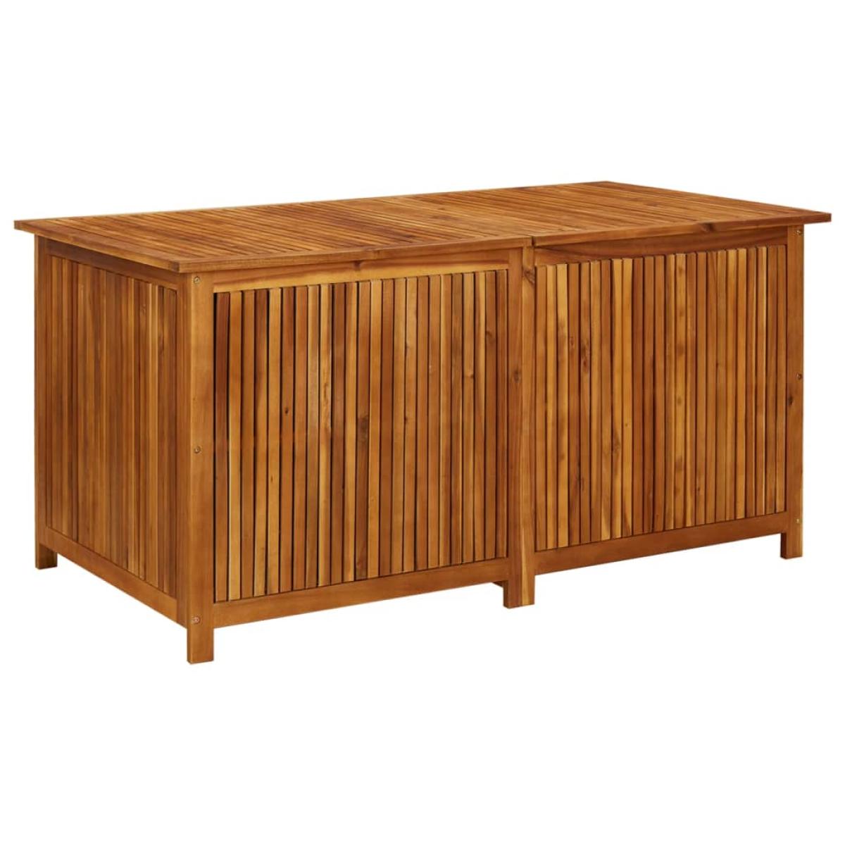Caja de almacenaje de jardín madera maciza acacia 150x80x75 cm