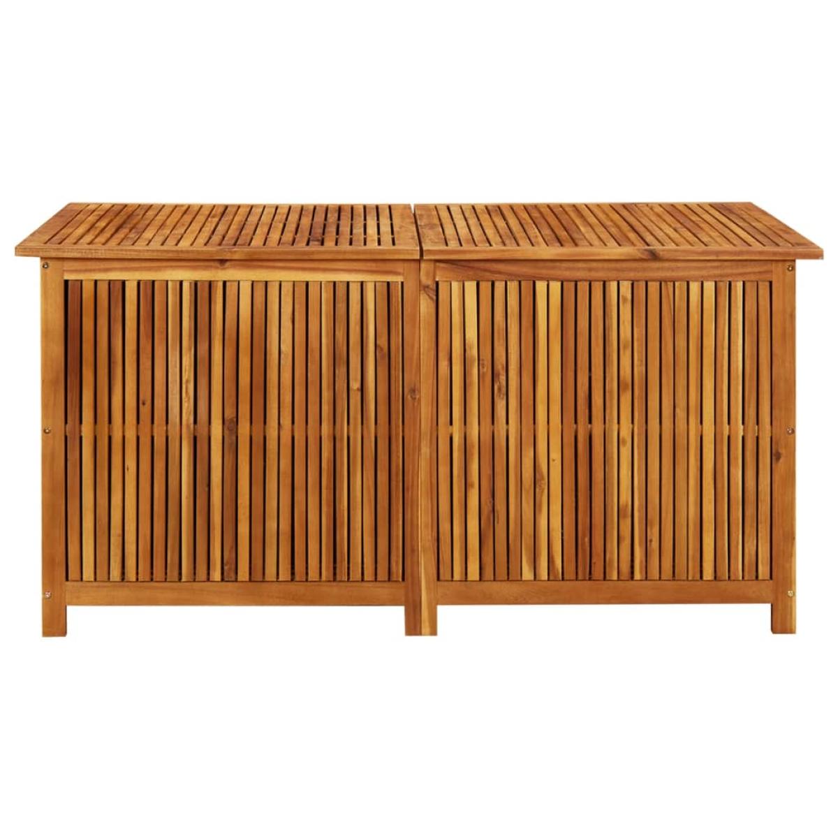 Caja de almacenaje de jardín madera maciza acacia 150x80x75 cm