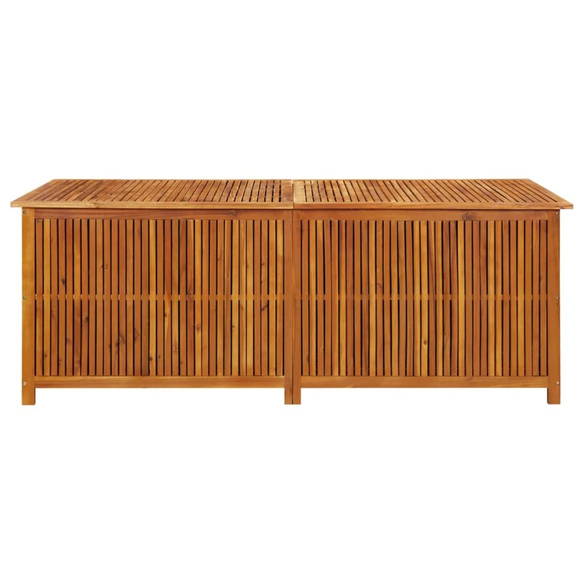 Caja de almacenaje de jardín madera maciza acacia 200x580x75 cm