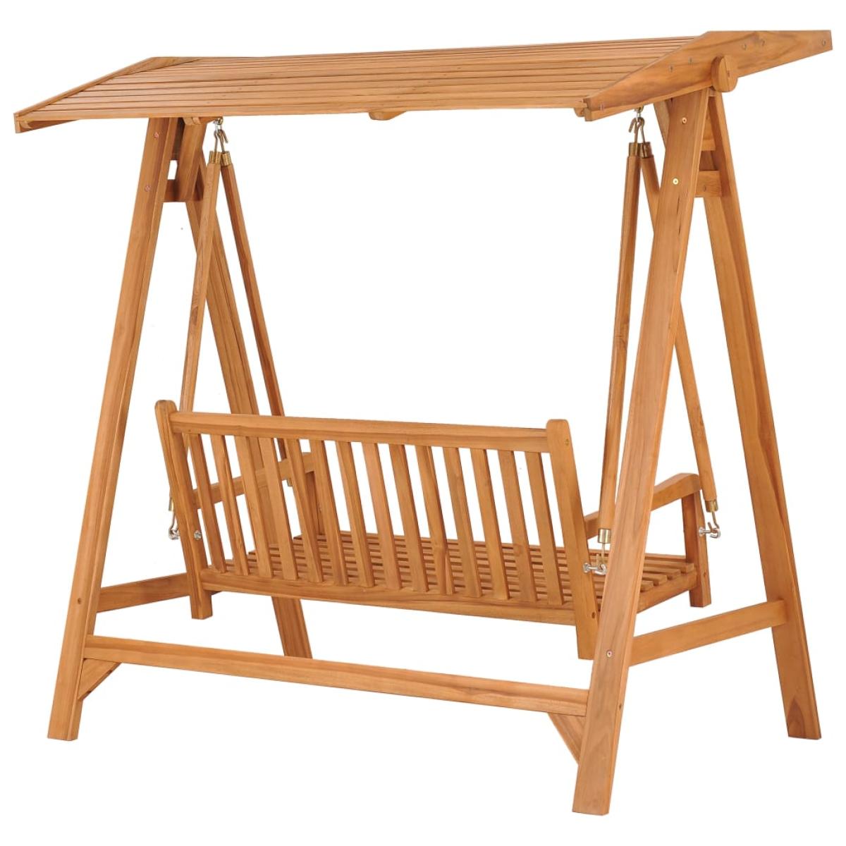 Banco balancín de madera maciza de teca 170 cm 