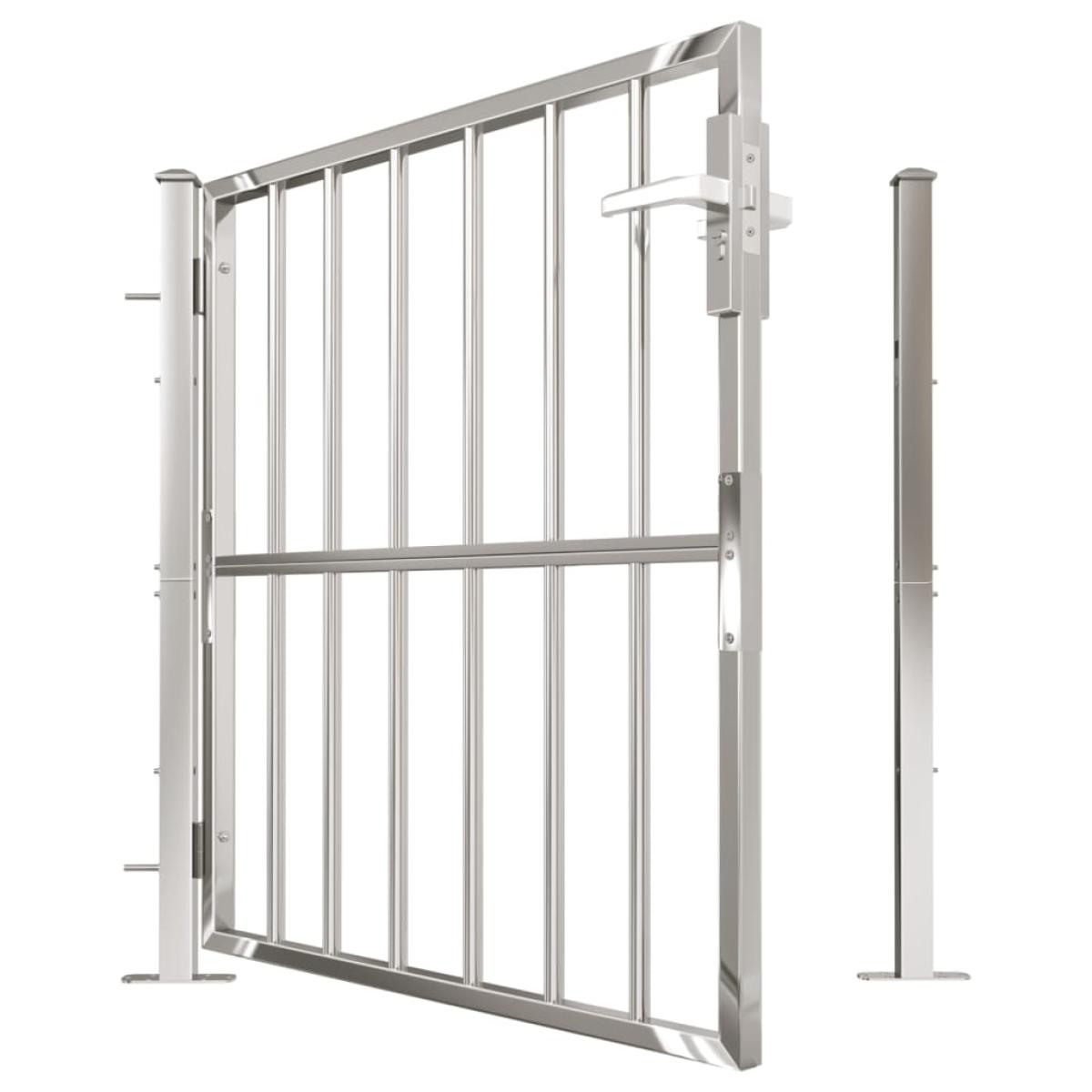 Puerta de jardín de acero inoxidable 100x100 cm