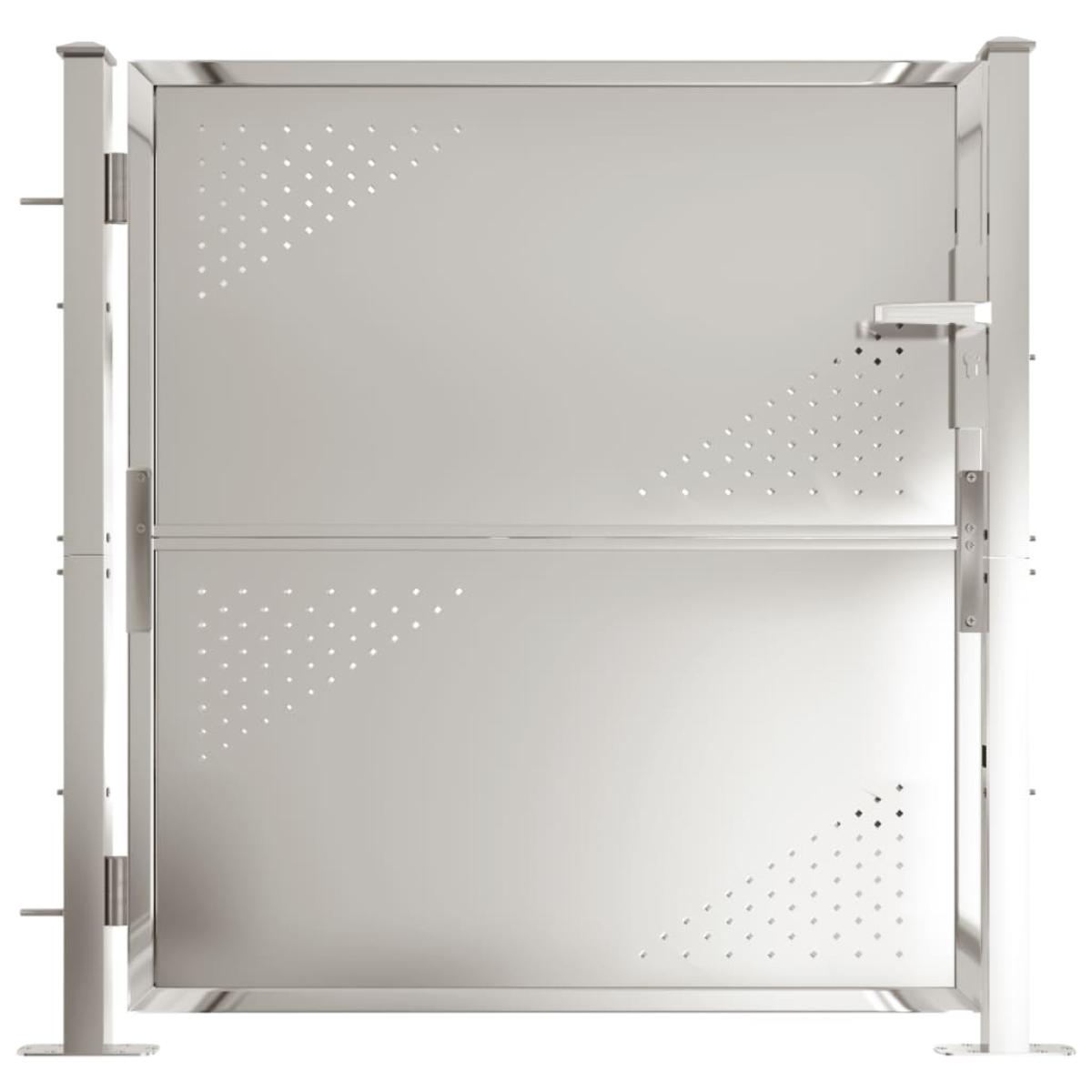 Puerta de jardín de acero inoxidable 100x100 cm