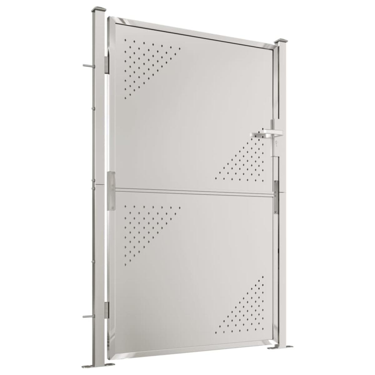 Puerta de jardín de acero inoxidable 100x150 cm
