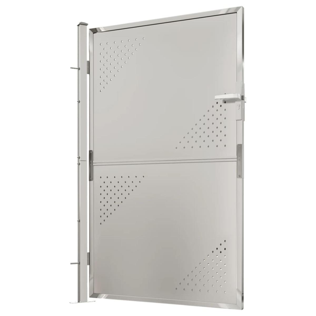 Puerta de jardín de acero inoxidable 100x150 cm