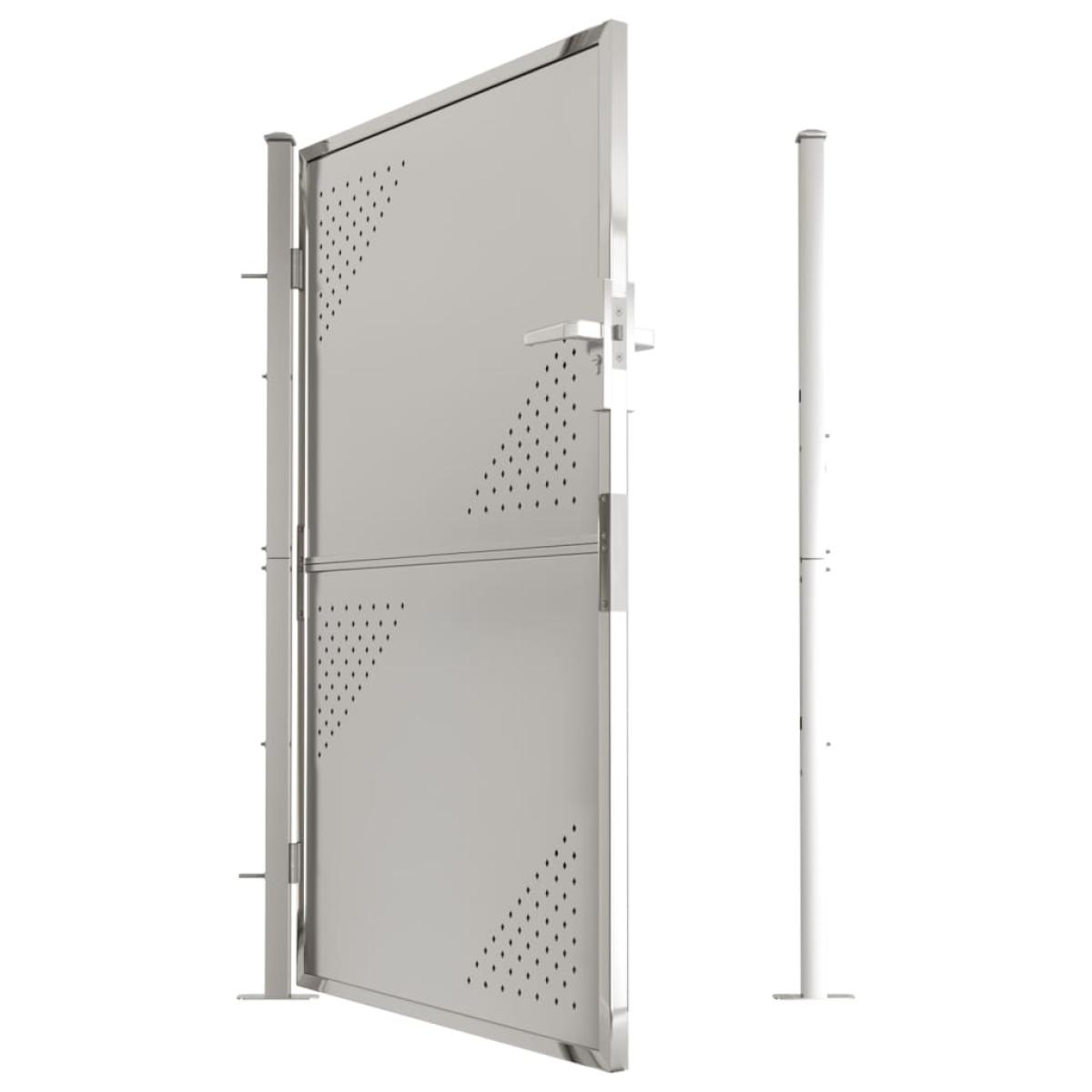 Puerta de jardín de acero inoxidable 100x150 cm