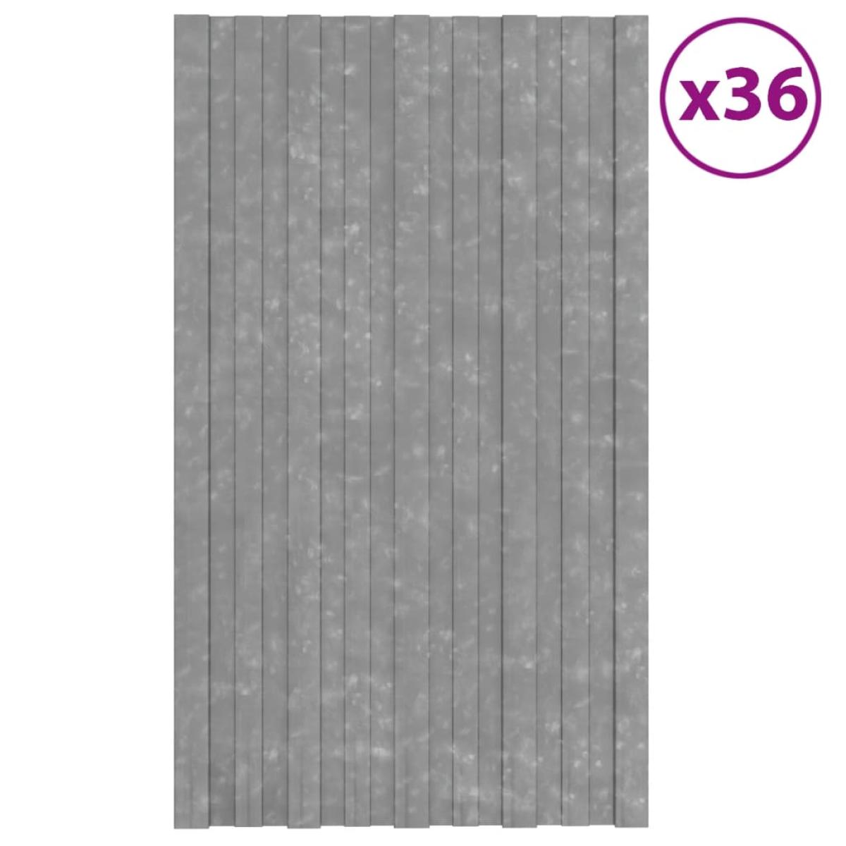 Panel para tejado acero galvanizado plata 36 unidades 80x45 cm