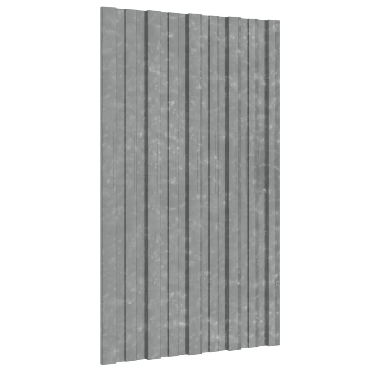 Panel para tejado acero galvanizado plata 36 unidades 80x45 cm