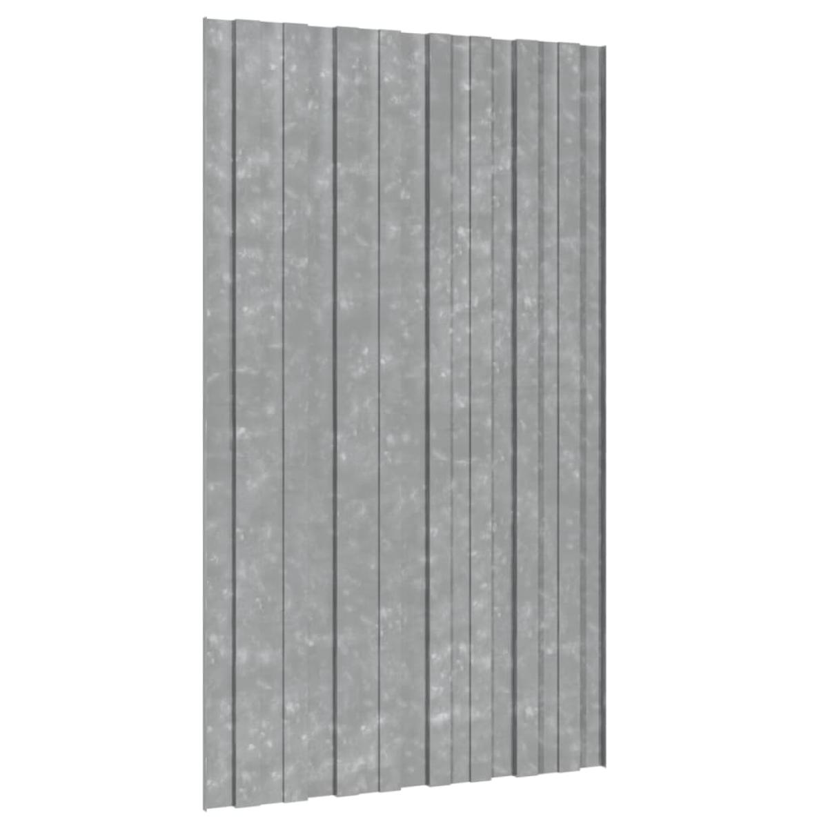 Panel para tejado acero galvanizado plata 36 unidades 80x45 cm
