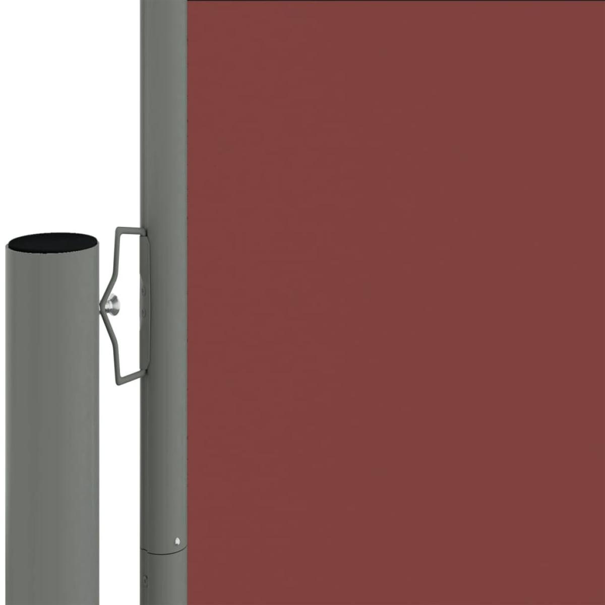 Toldo lateral retráctil marrón 140x600 cm