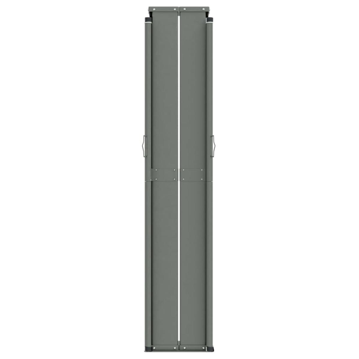 Toldo lateral retráctil marrón 140x600 cm
