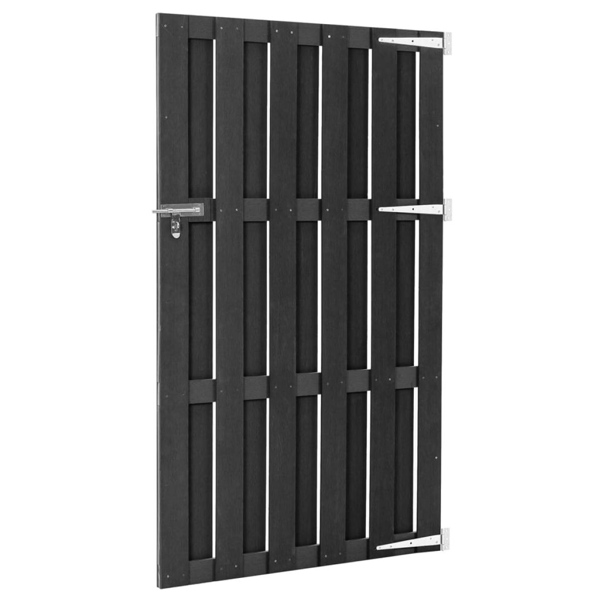 Puerta de jardín de WPC gris 100x180 cm