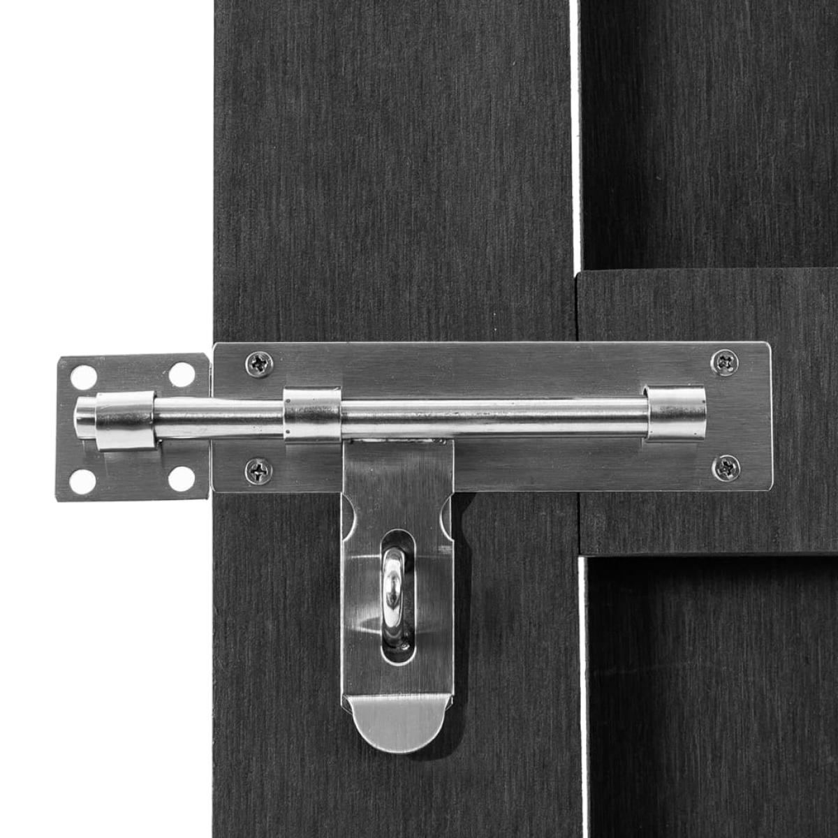 Puerta de jardín de WPC gris 100x180 cm