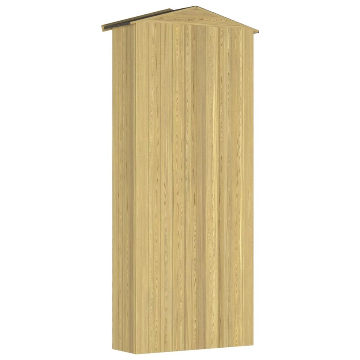 Caseta herramientas jardín madera pino impregnada 89x33x222 cm