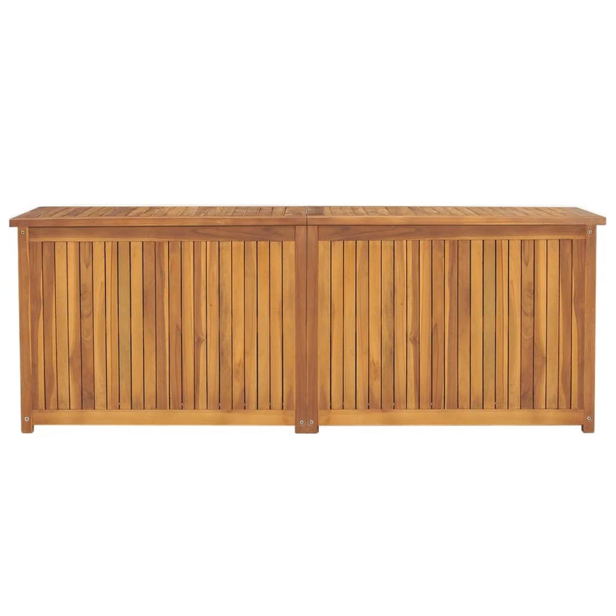 Baúl de jardín madera maciza de teca 150x50x55 cm