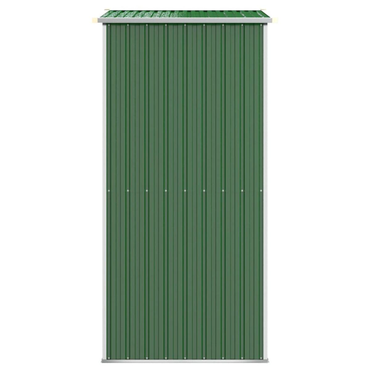 Cobertizo de jardín acero galvanizado verde 192x108x223 cm