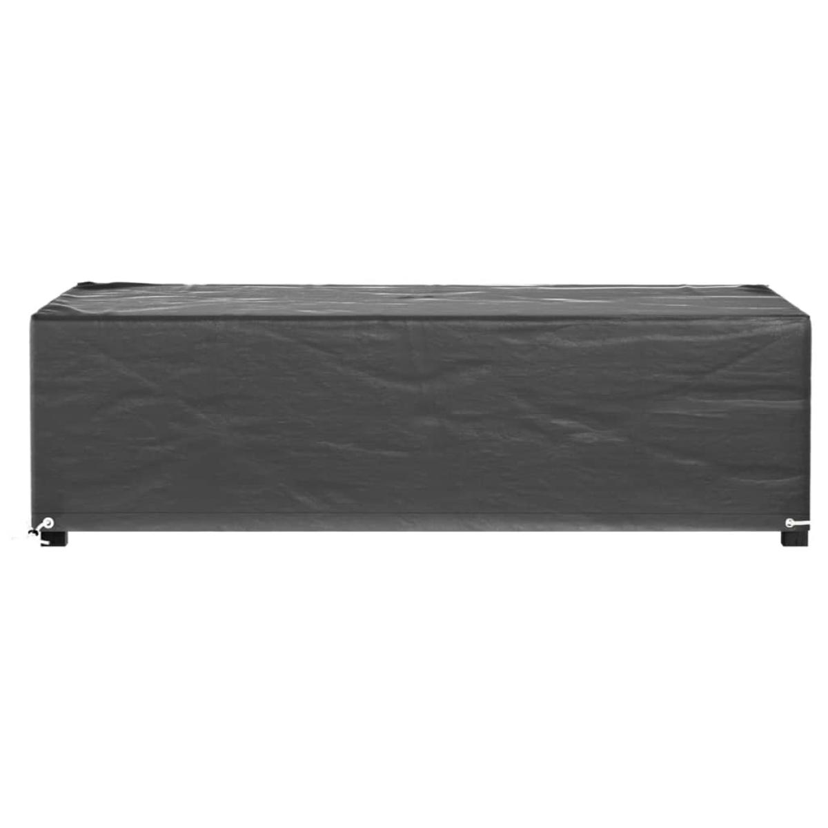 Funda para muebles de jardín 8 ojales rectangular 125x70x35 cm