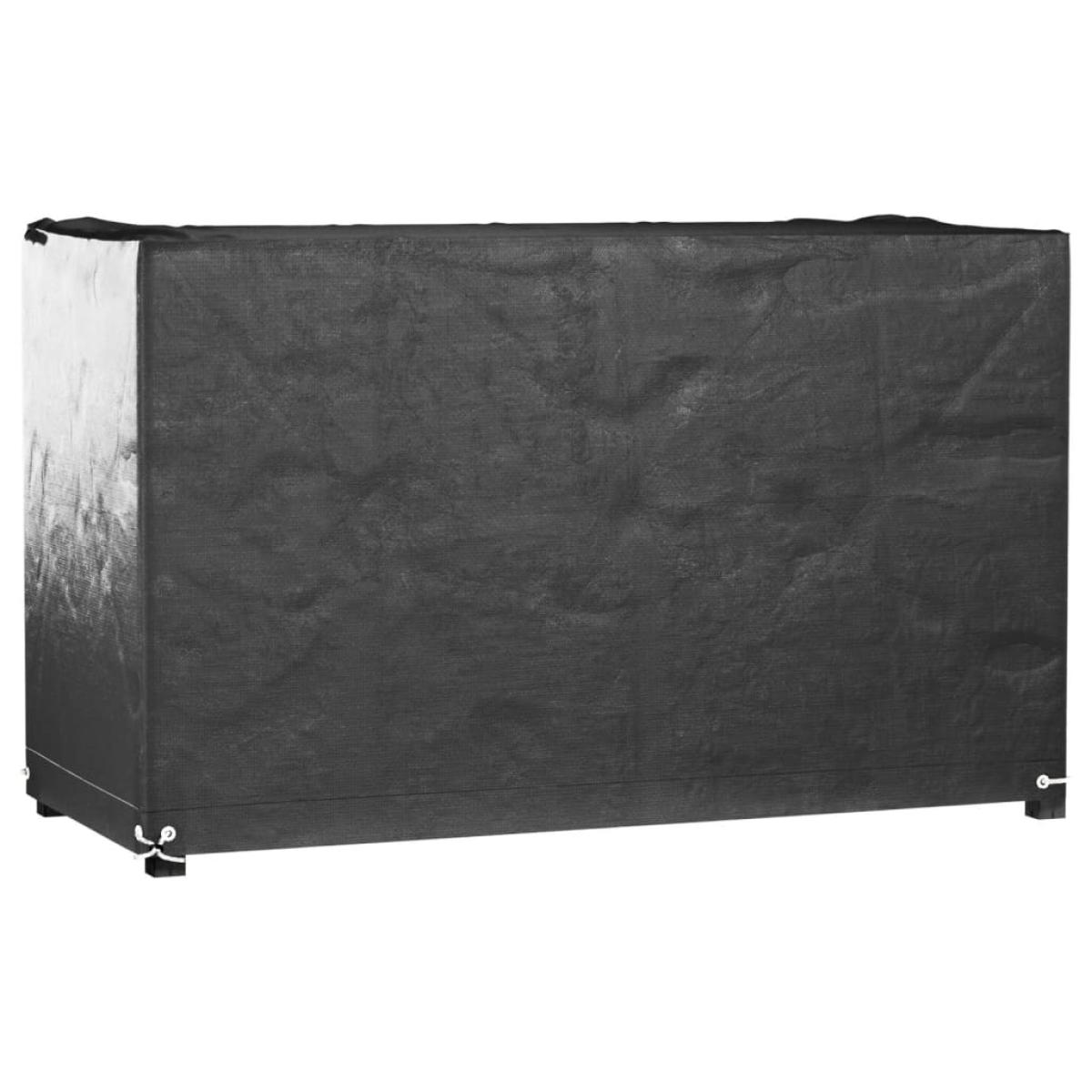 Funda para muebles de jardín 8 ojales rectangular 125x55x75 cm