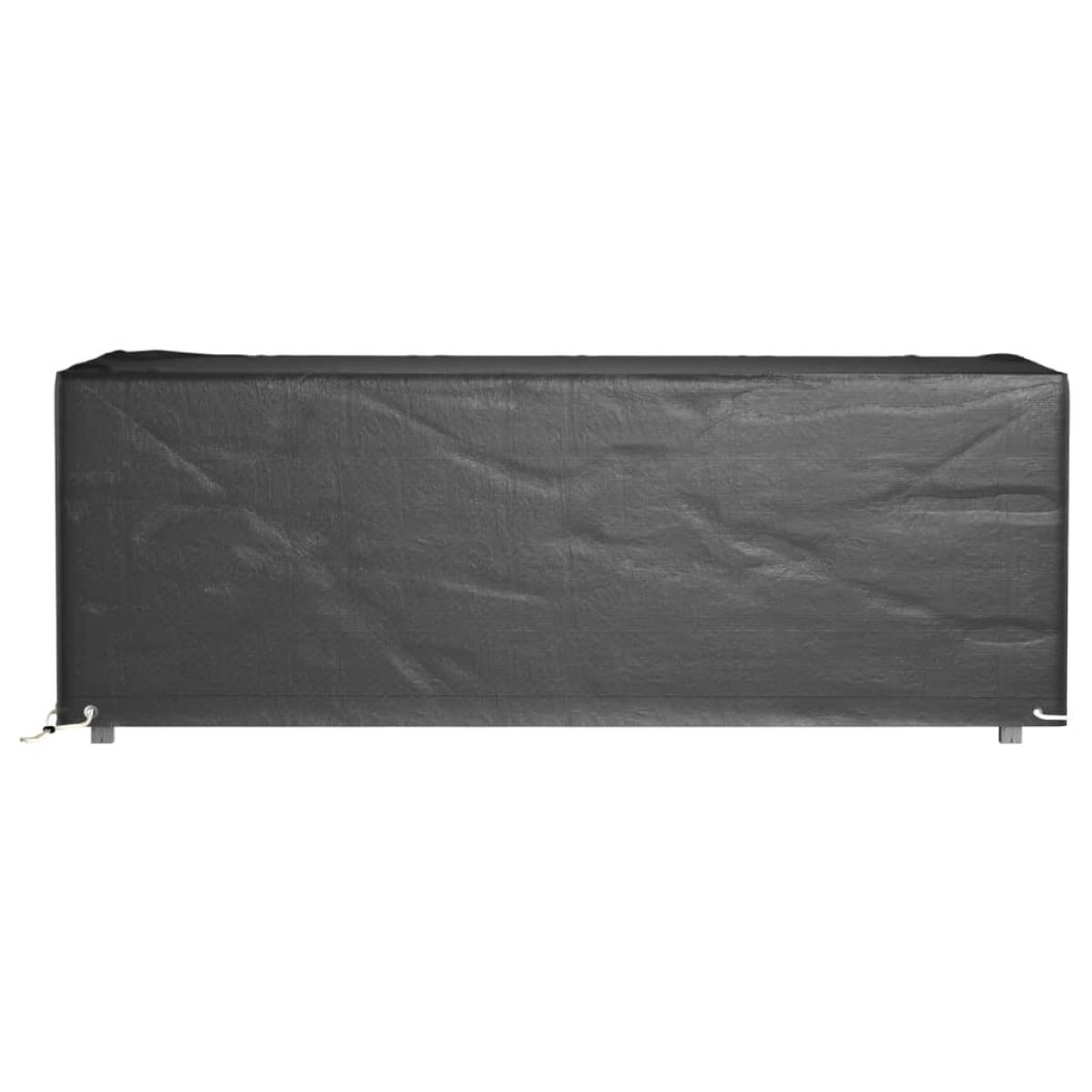 Funda para muebles de jardín 8 ojales rectangular 192x82x65 cm