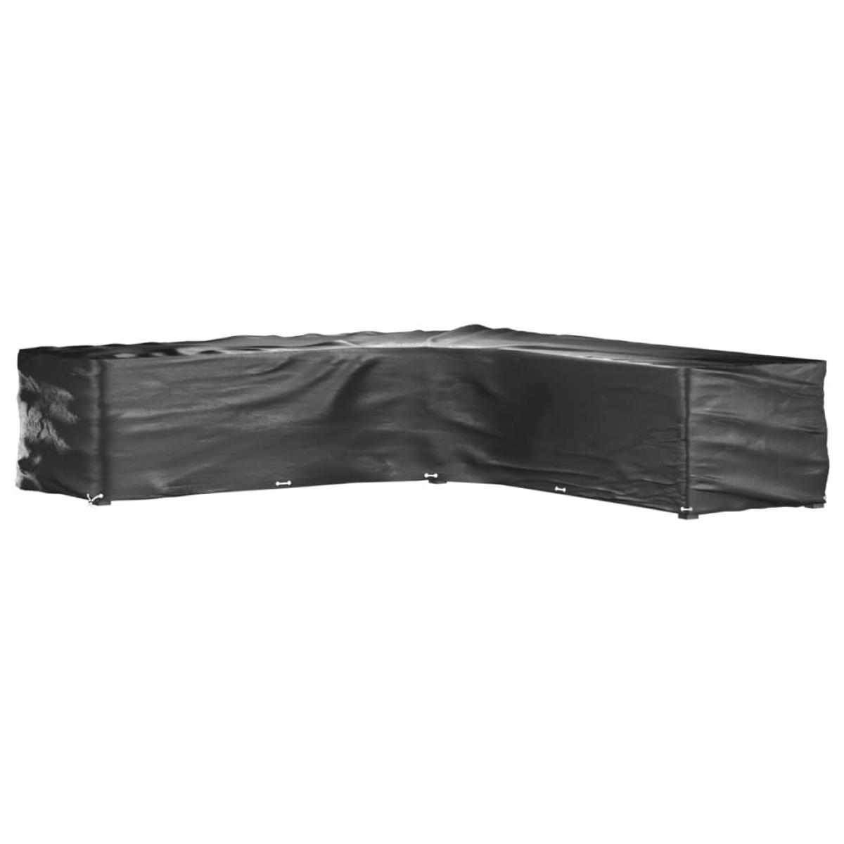 Funda para muebles de jardín forma de L 20 ojales 300x300x70 cm