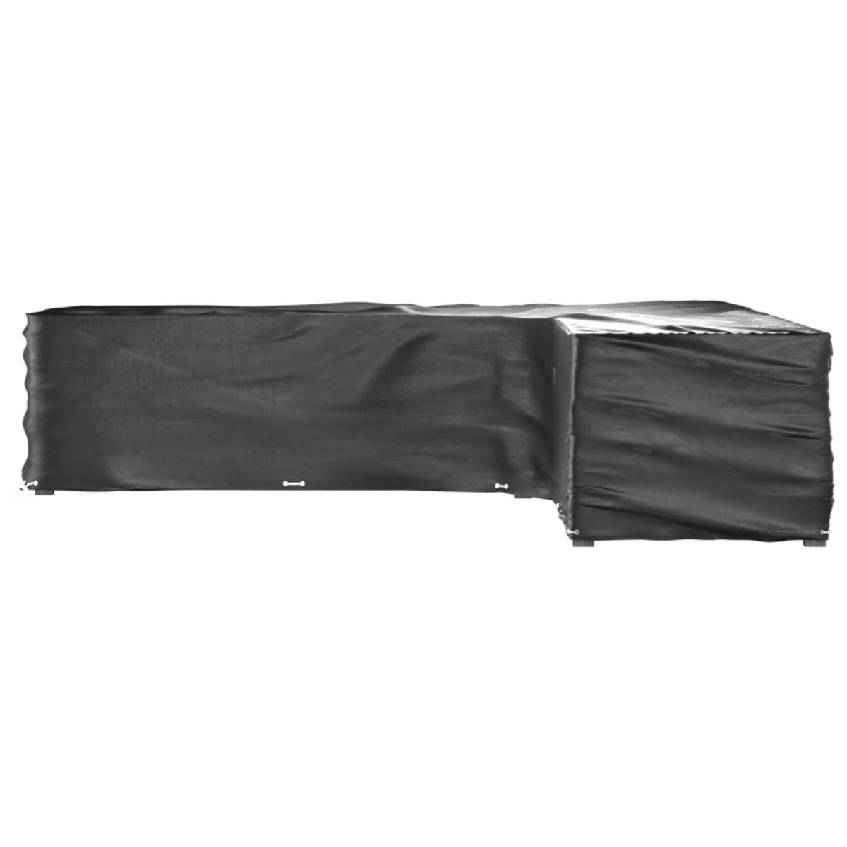 Funda para muebles de jardín forma de L 20 ojales 300x300x70 cm