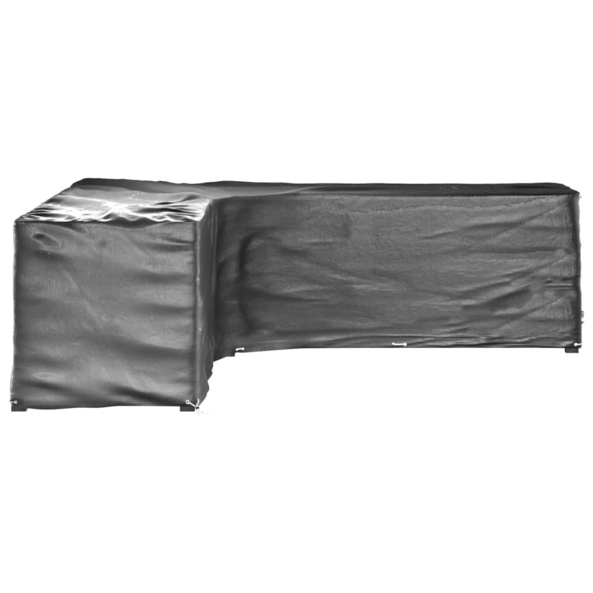 Funda para muebles de jardín forma de L 20 ojales 300x300x90 cm